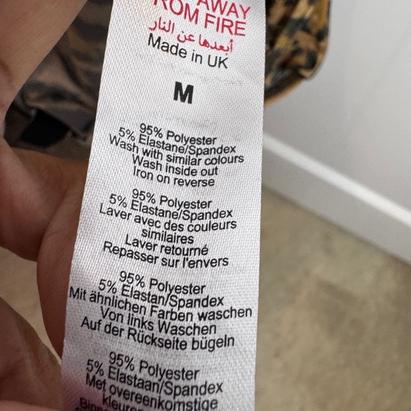 Nasty Gal Sheer Strappy Animal Print Halter Tank Top w/ Scoop Neck - Picture 4 of 5